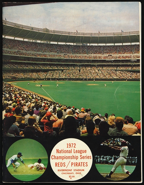 1972 Cincinnati Reds / Pittsburgh Pirates National League Championship Series Program