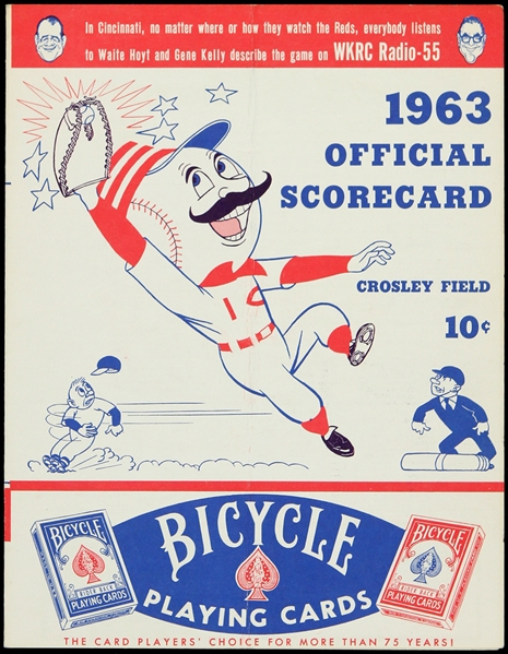 1963 Cincinnati Reds Official Scorecard 