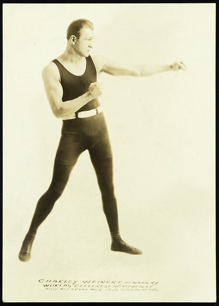 1925 Charley Weinert Worlds Cleverest Heavyweight 5"x 7" Photo 