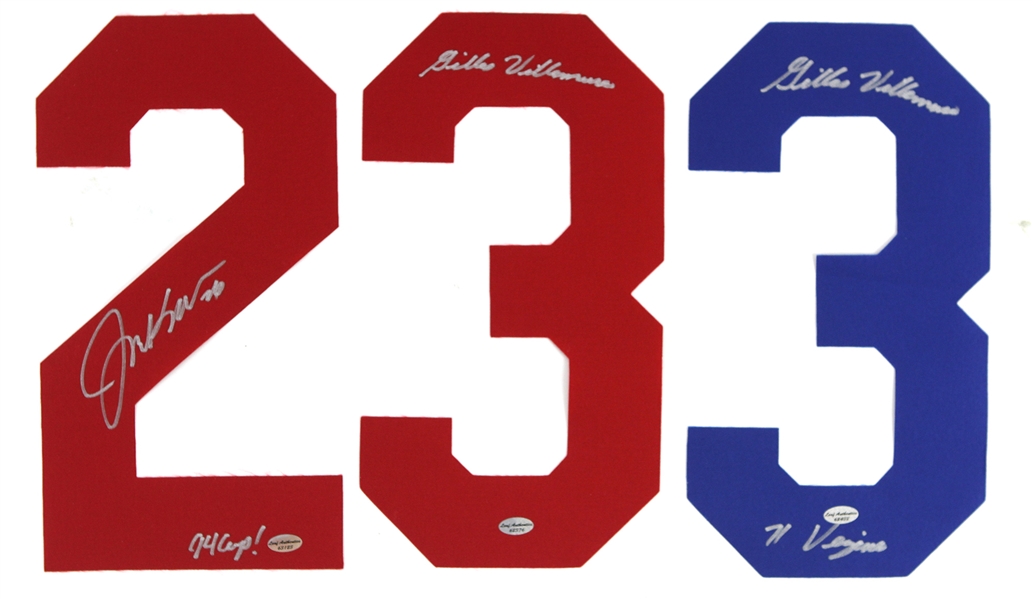 New York Rangers Stanley Cup Fan Favorite Signed Replica Jersey Numbers (Lot of 3)
