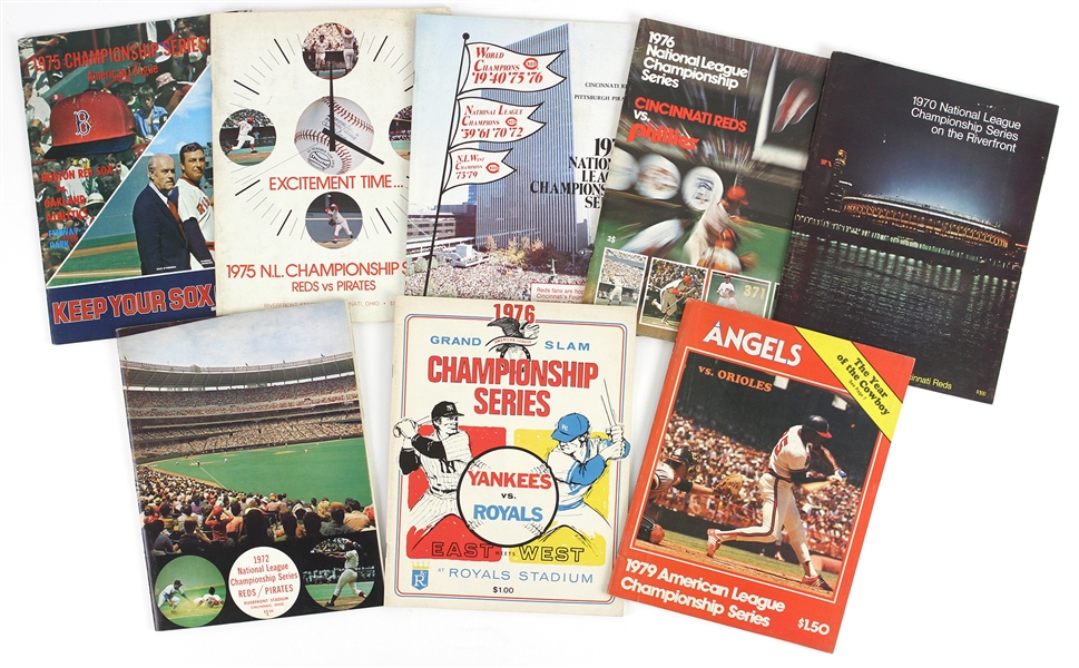 1970s National and American League Championship Series Programs (Lot of 8)