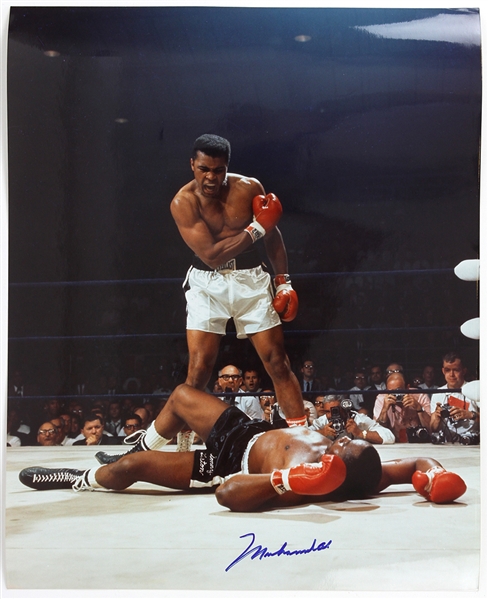 1965 Muhammad Ali vs. Sonny Liston Signed 16"x 20" Photo (JSA)