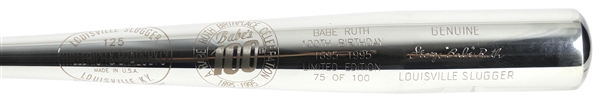1995 Babe Ruth New York Yankees H&B Louisville Slugger 100th Birtday Commemorative Silver Bat (75/100)