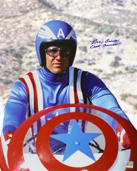 1979 Reb Brown Captain America Signed LE 16x20 Color Photo (JSA)