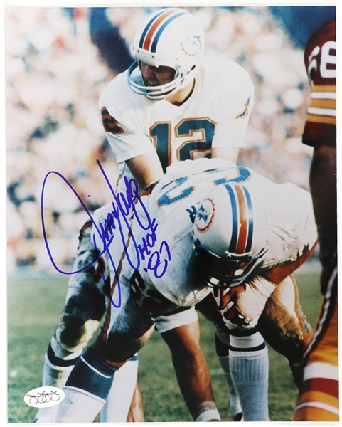 1970-1979 Jim Langer Miami Dolphins Signed 8"x 10" Photo *JSA*
