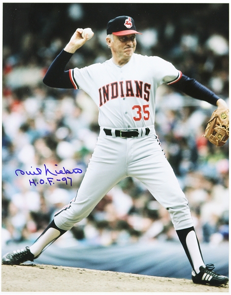 1986-1987 Phil Niekro Cleveland Indians Signed 11"x 14" Photo (JSA)