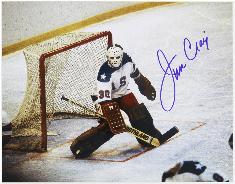 1980 Jim Craig Winter Olympics Signed 11"x 14" Photo (JSA)