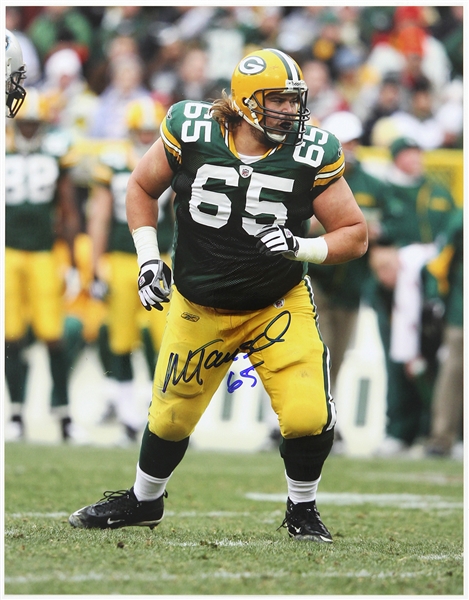 2000-2010 Mark Tauscher Green Bay Packers Signed 11"x 14" Photo (JSA)