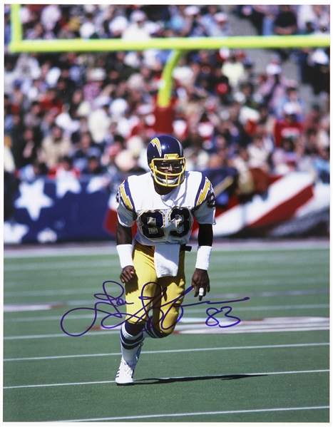 1978-1980 John Jefferson San Diego Chargers Signed 11"x 14" Photo (JSA)