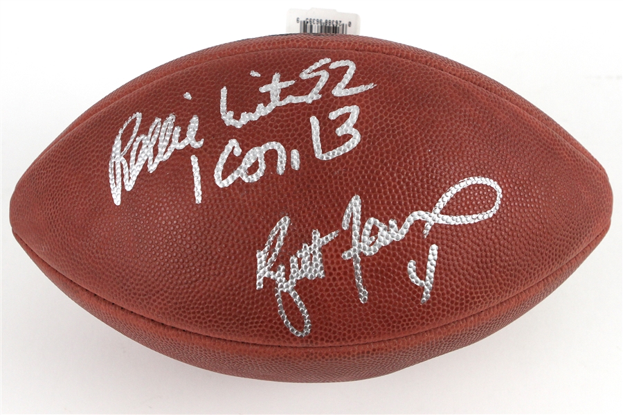 1997 Reggie White Brett Favre Green Bay Packers Signed Super Bowl XXXI Tagliabue Football (JSA)
