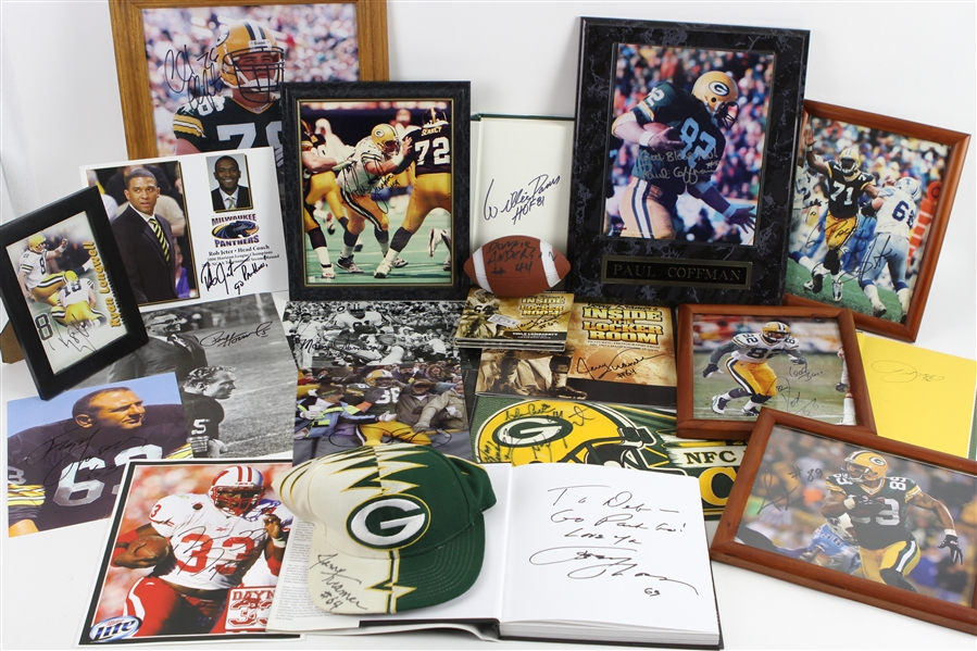 1990s-2000s Green Bay Packers Signed Photos, Footballs, Plaques and more (Lot of 25+)(JSA)
