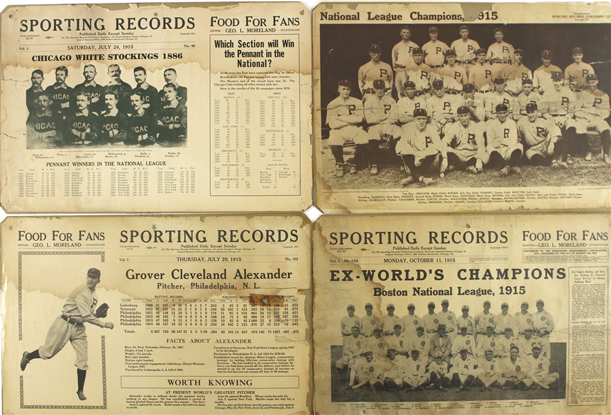 1915 Sporting Records Including Baseball, Boxing, Auto Racing and more (Lot of 20+)