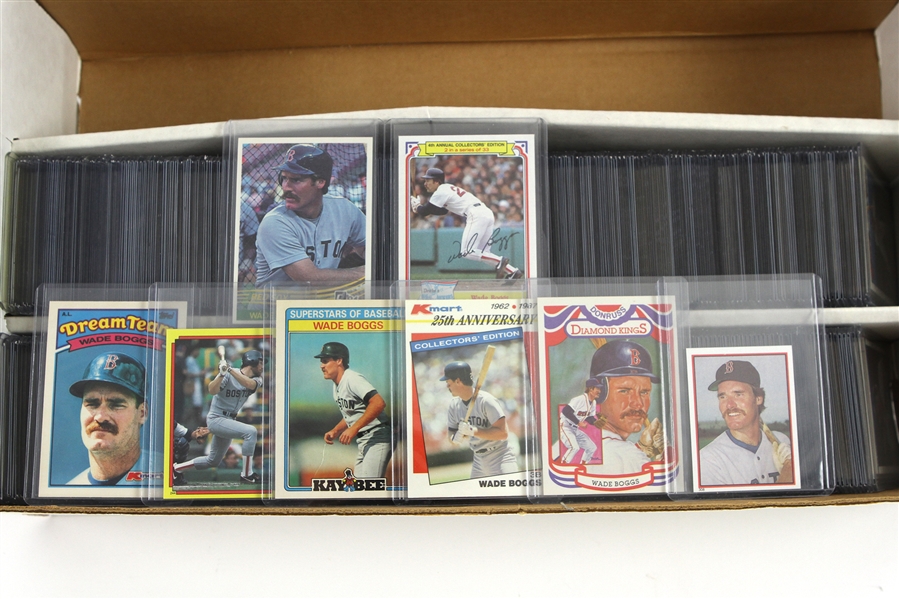 1983-1997 Wade Boggs Baseball Cards Including Topps, Score, Bowman and more (Lot of 350+)