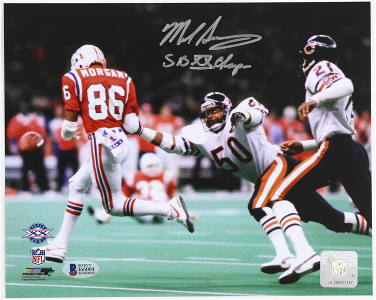 1985 Mike Singletary Chicago Bears Autographed 8x10 Color Photo (Beckett COA) 