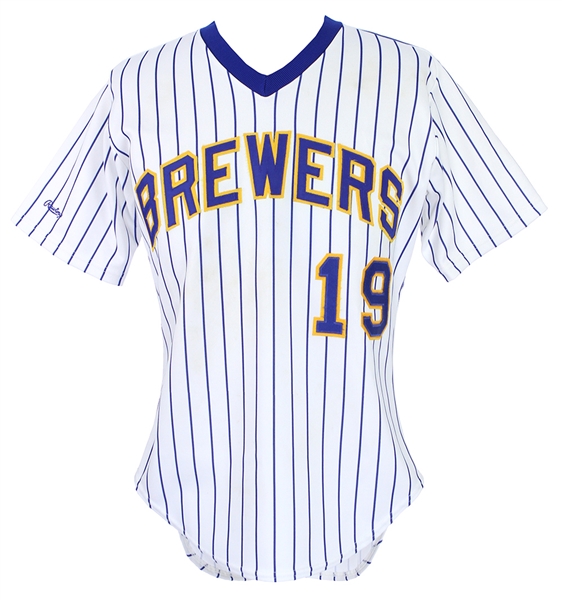 1989 Robin Yount Milwaukee Brewers Game Worn Home Jersey (MEARS A10)