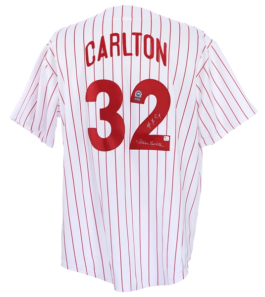 2004 Steve Carlton Philadelphia Phillies Signed Jersey (JSA/MLB Hologram)