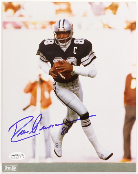 1973-1983 Drew Pearson Dallas Cowboys Signed 8"x 10" Photo *JSA*
