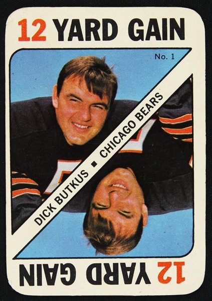 1971 Dick Butkus Chicago Bears 12 Yard Gain Topps Football Card 