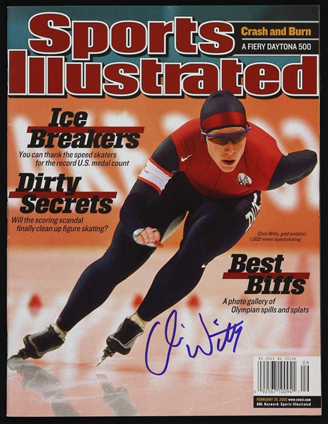 2002 Chris Witty Olympic Gold Medalist Signed Sports Illustrated (JSA)