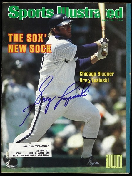 1981 Greg Luzinski Chicago White Sox Signed Sport Illustrated (JSA)