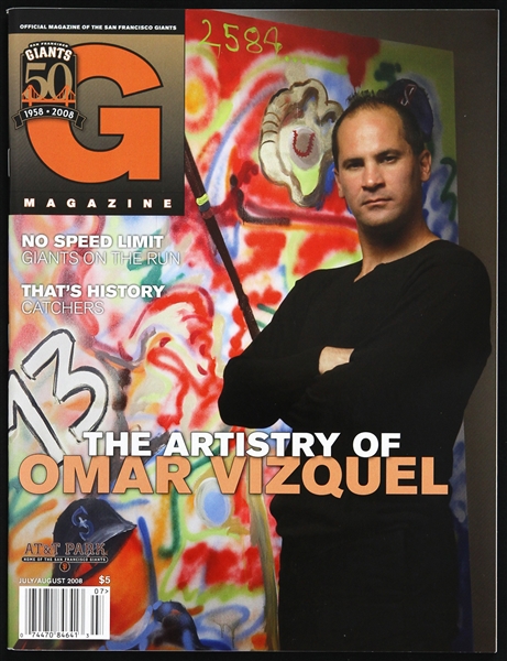 2008 Omar Vizquel San Francisco Giants Official Magazine 