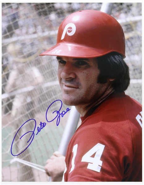1979-1983 Pete Rose Philadelphia Phillies Signed 11"x 14" Photo (JSA)