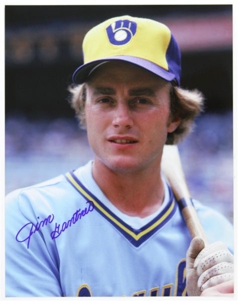 1976-1992 Jim Gantner Milwaukee Brewers Signed 11"x 14" Photo (JSA)