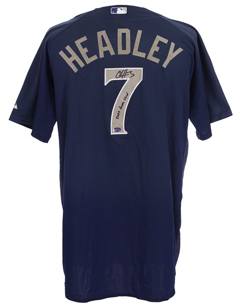 2009 Chase Headley San Diego Padres Signed Game Worn Batting Practice Jersey (MEARS LOA/JSA)