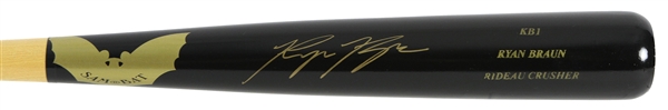 2009 Ryan Braun Milwaukee Brewers Signed SamBat Professional Model Bat (MEARS LOA/JSA)