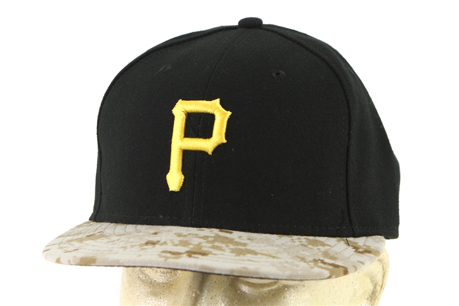 2015 (May 25) AJ Burnett Pittsburgh Pirates Game Worn Memorial Day Cap (MEARS LOA/MLB Hologram)