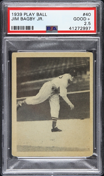 1939 Jim Bagby Jr. Boston Red Sox Play Ball Trading Card (PSA/DNA Slabbed)
