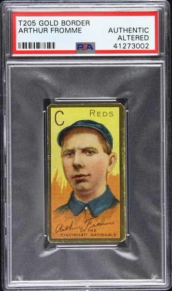 1911 Arthur Fromme Cincinnati Reds T205 Gold Border Trading Card (PSA/DNA Slabbed)