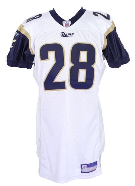 2003 Marshall Faulk St. Louis Rams Game Worn Road Jersey (MEARS LOA)