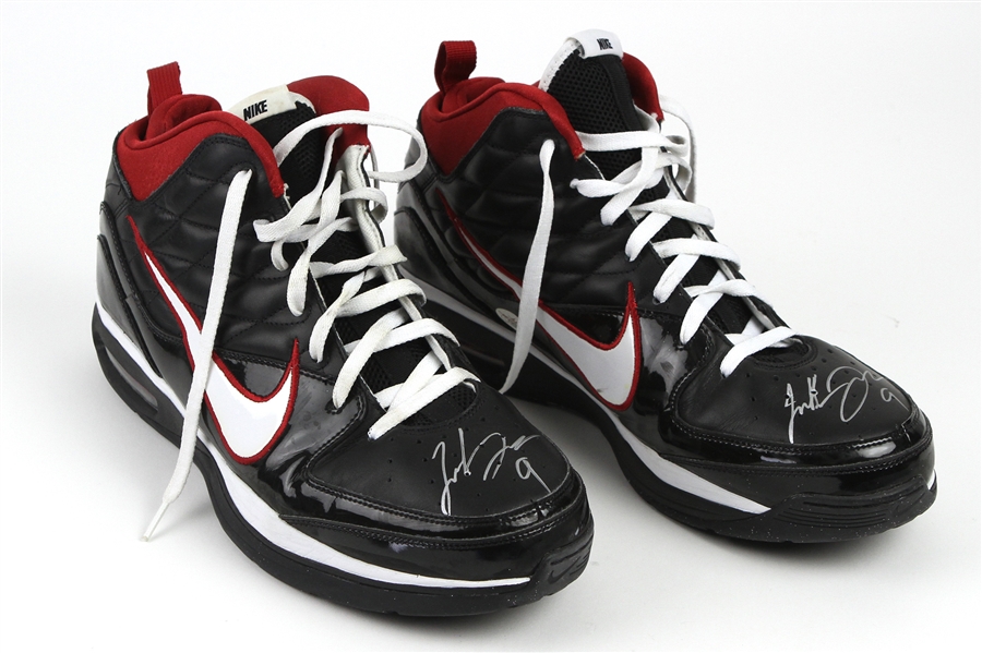 2010 Luol Deng Chicago Bulls Signed Nike Postseason Game Worn Sneakers (MEARS LOA/*JSA*)