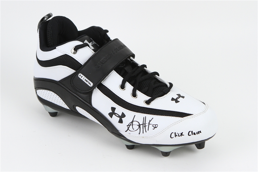 2006 AJ Hawk Green Bay Packers Signed Under Armour Cleat (JSA)