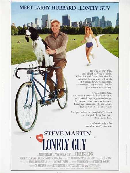 1984 Steve Martin "The Lonely Guy" 27"x 41" Movie Poster 