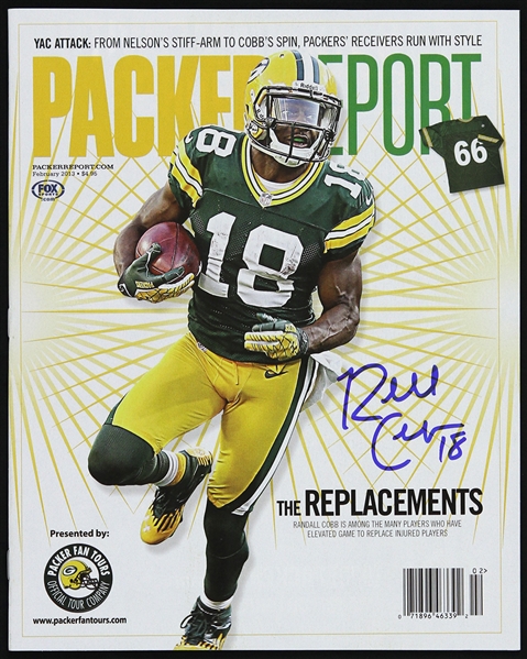 2013 Randall Cobb Green Bay Packers Signed Packer Report (JSA)