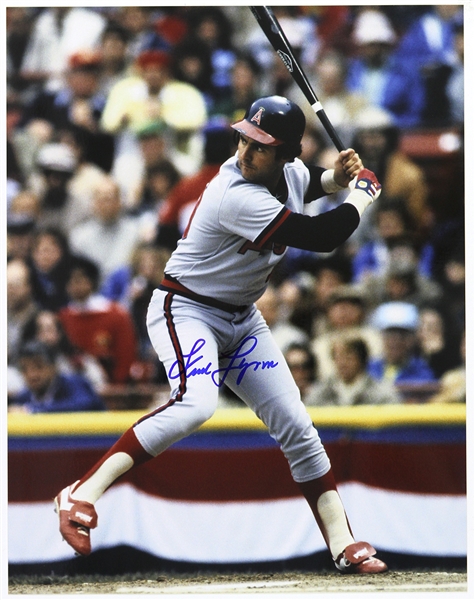 1981-1984 Fred Lynn California Angels Signed 11"x 14" Photo (JSA)