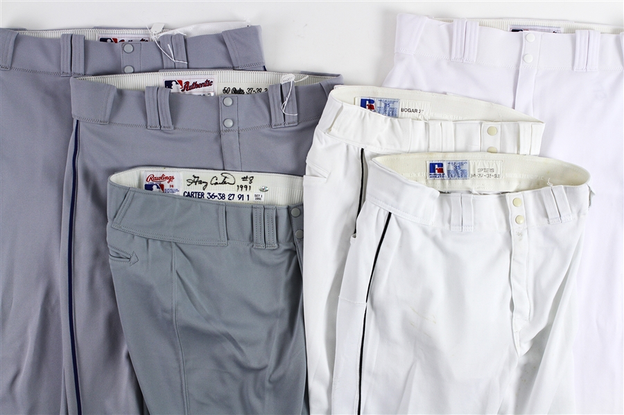 1991-2007 Los Angeles Dodgers and Houston Astros Game Worn Pants Including Gary Carter, Bill Spiers, Marlon Anderson and More (Lot of 6) (JSA) (MEARS LOA)