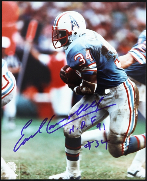 1990s Earl Campbell Houston Oilers Signed 8" x 10" Photo (JSA)
