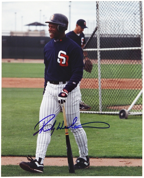 2000s Rickey Henderson San Diego Padres Signed 8" x 10" Photo (JSA)
