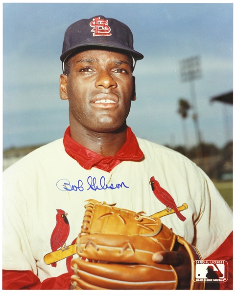 1990s Bob Gibson St. Louis Cardinals Signed 8" x 10" Photo (JSA)