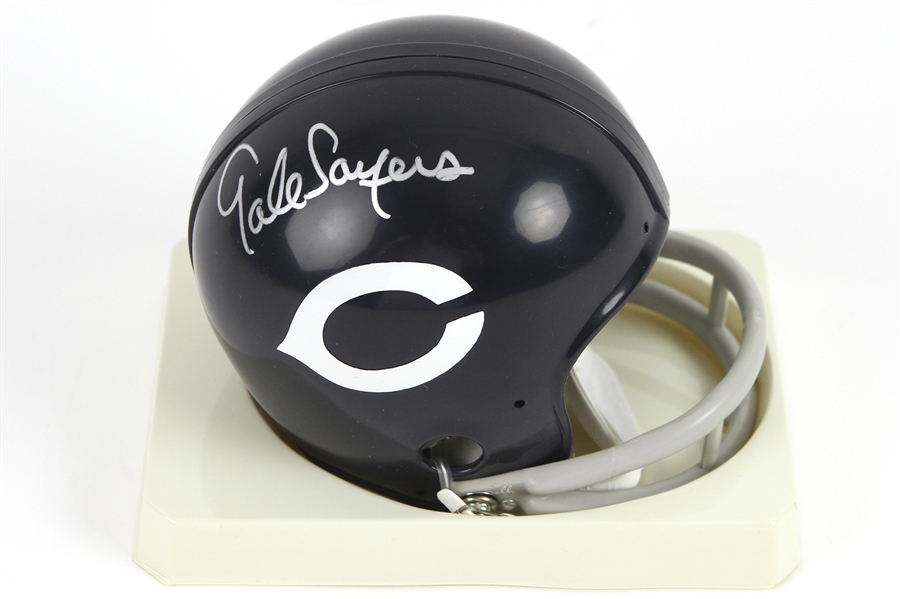 2000s Gale Sayers Chicago Bears Signed Throwback Mini Helmet (JSA)
