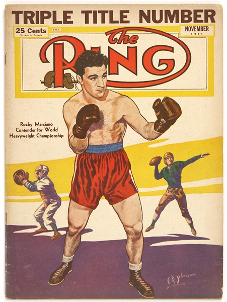 1951 The Ring Magazine Featuring Rocky Marciano 