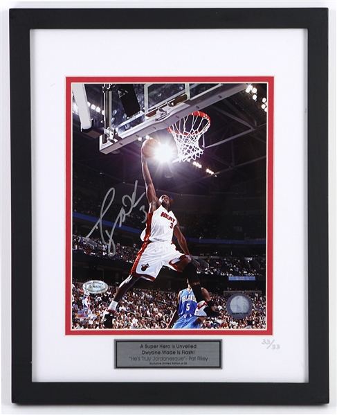 Dwyane Wade Miami Heat Autographed 8x10 Framed Photo (JSA)