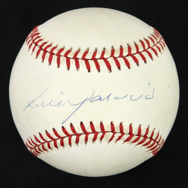 1985-94 Luis Aparicio Chicago White Sox Signed OAL Brown Baseball (PSA/DNA)