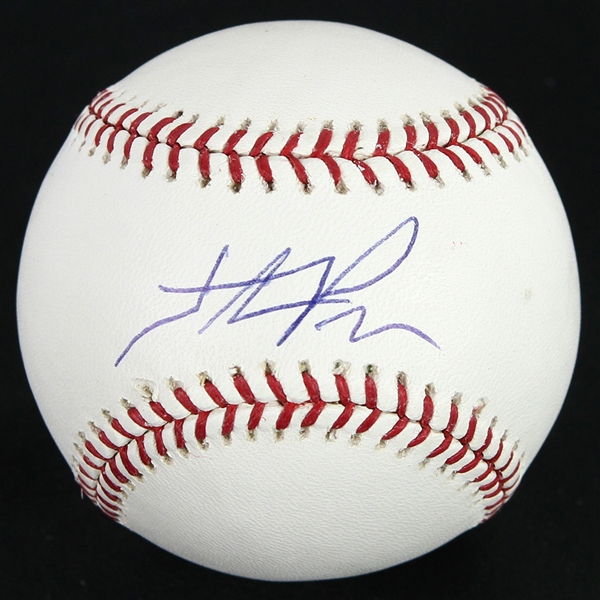 2007 Hunter Pence Houston Astros Signed OML Selig Baseball (JSA)
