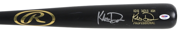 2016 Khris Davis Oakland Athletics Signed Rawlings Professional Model Bat (MEARS LOA & PSA/DNA)