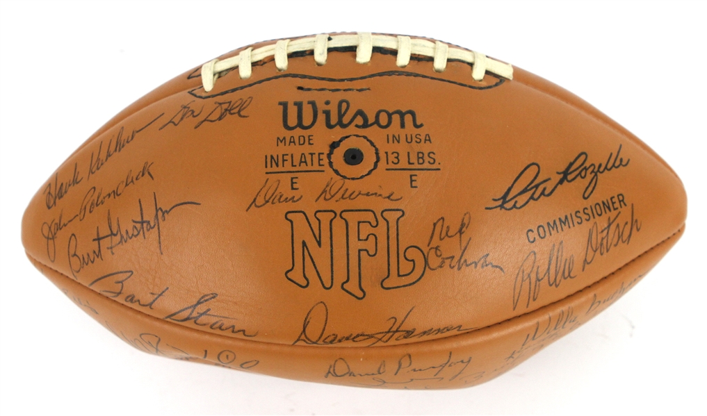 1972 Green Bay Packers Team Signed ONFL Rozelle Football w/ 50+ Signatures Including Bart Starr, Ray Nitschke, Dave Robinson, Willie Buchanon, & More (Full JSA Letter*)