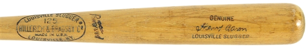 1969-72 Hank Aaron Atlanta Braves Signed H&B Louisville Slugger Professional Model Game Used Bat (MEARS A8/JSA)